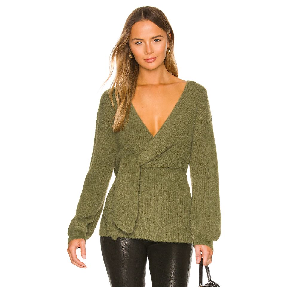 House of Harlow 1960 x REVOLVE Khalida Wrap Sweater in Forest Green