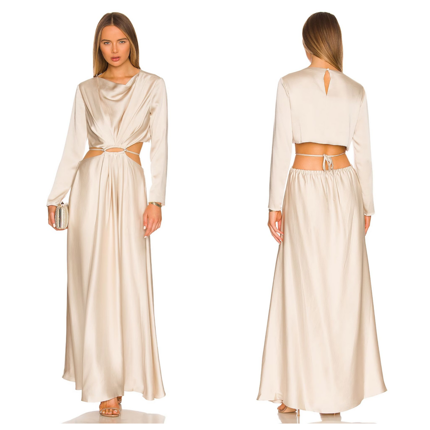 SIMKHAI Kamryn Dress in Champagne Size 4