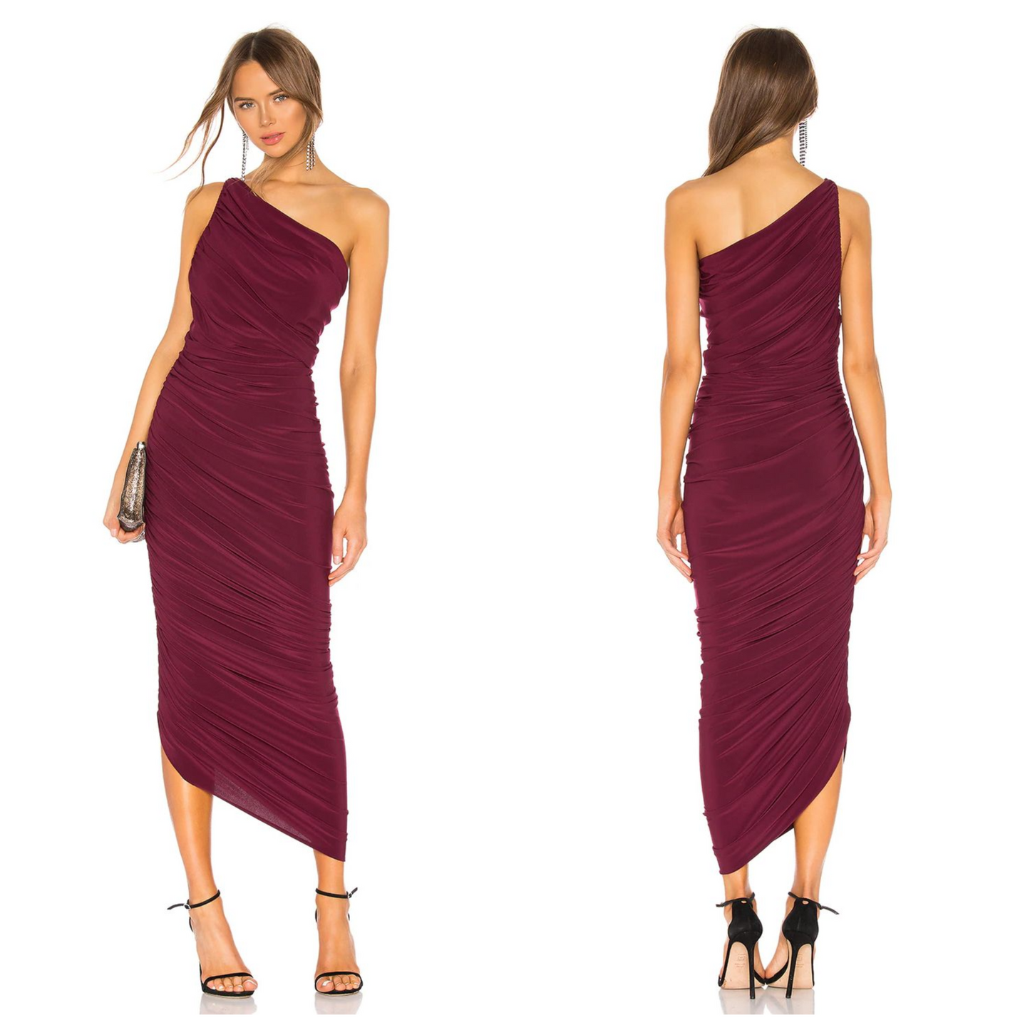 Norma Kamali Diana Gown in Plum Size Size XS