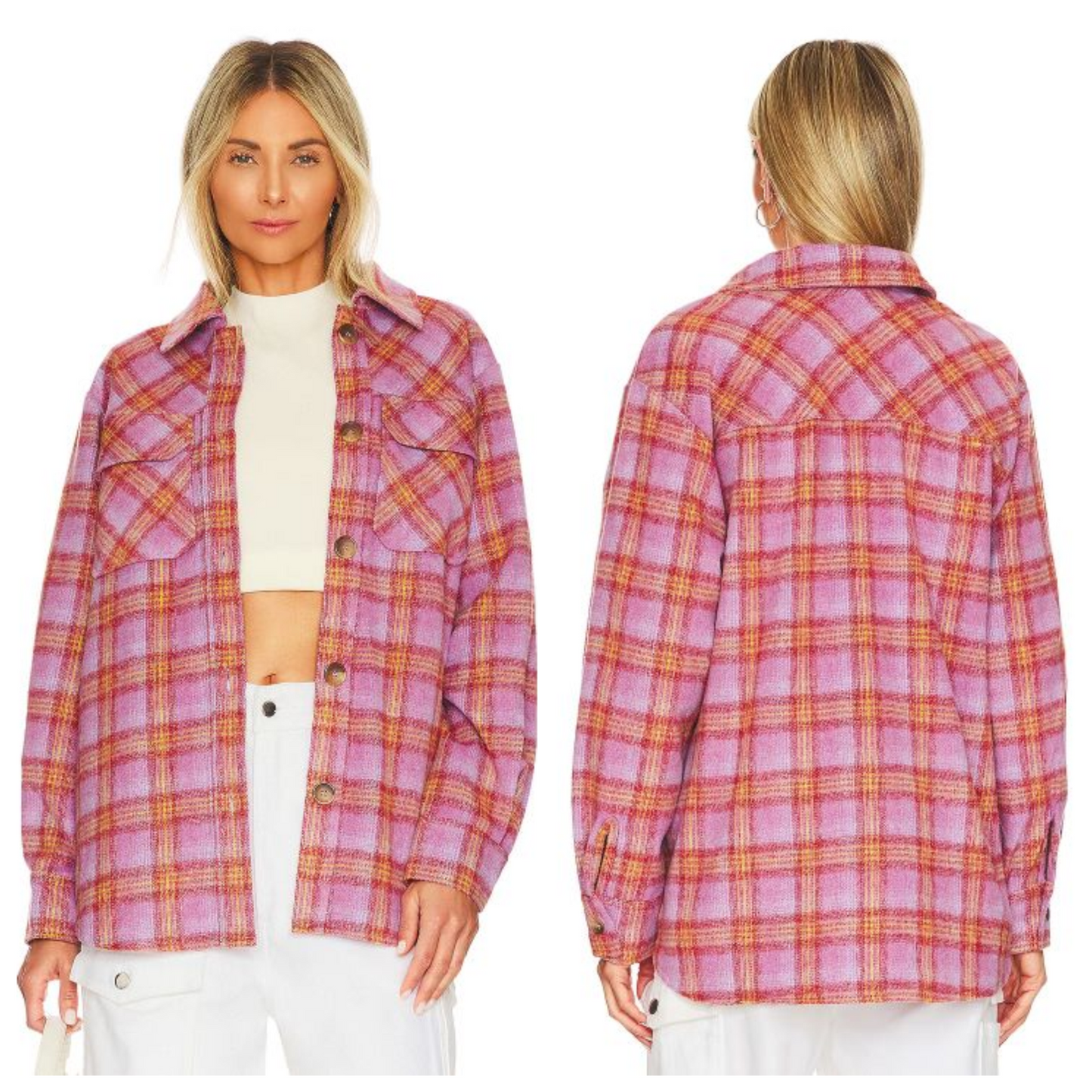 Steve Madden Brooklyn Shacket in Vintage Purple Size M