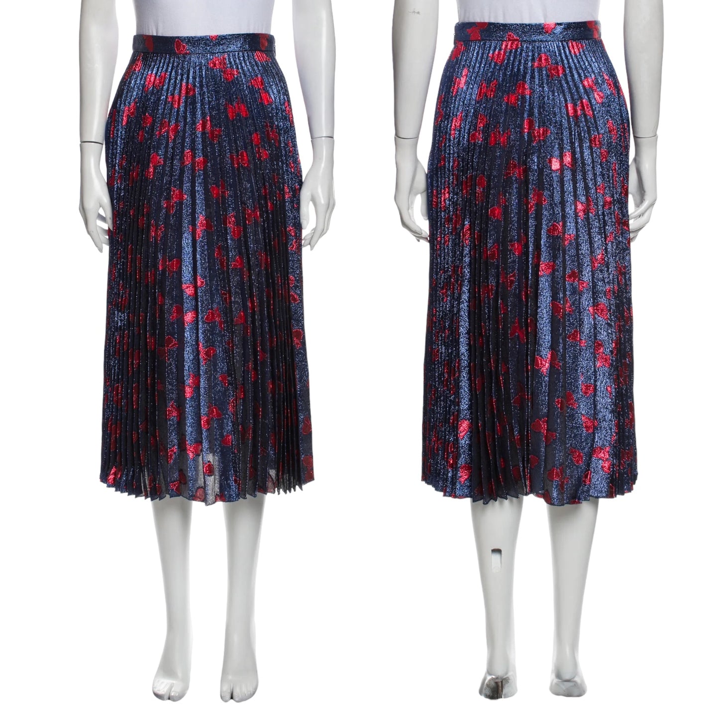 Gucci Lurex Bow Plissé Skirt Size 36