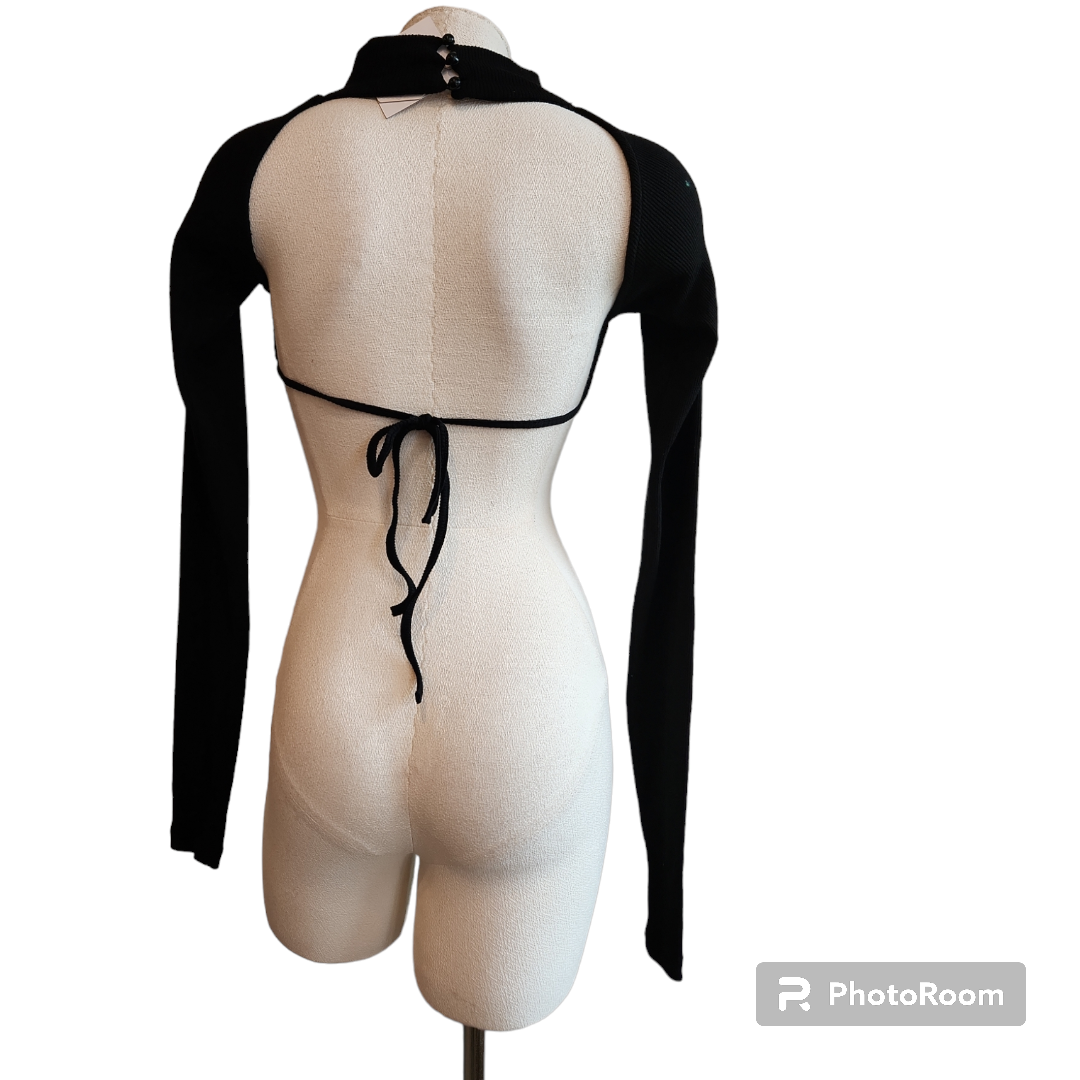 OW Collection Muse Top in Black Caviar Size XS