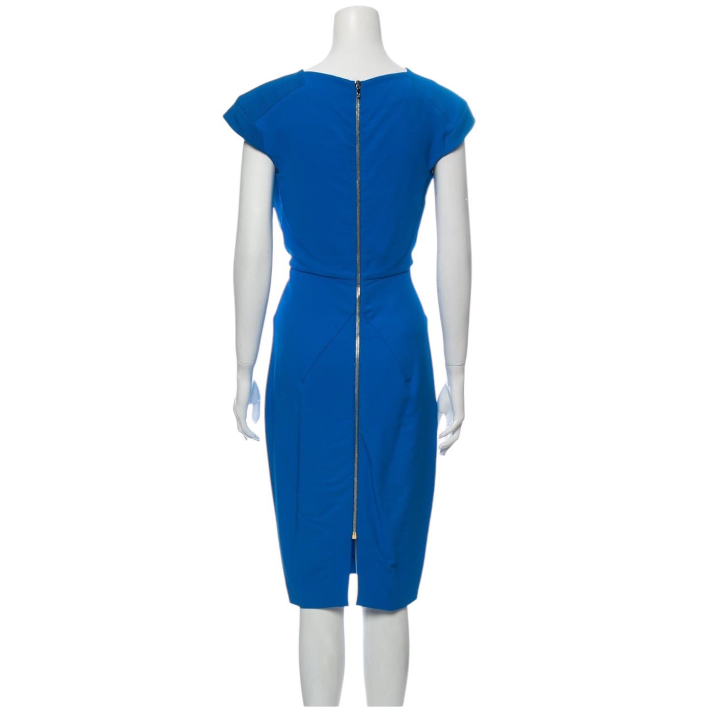 Roland Mouret V-Neck Midi Sheath Dress Sz 8