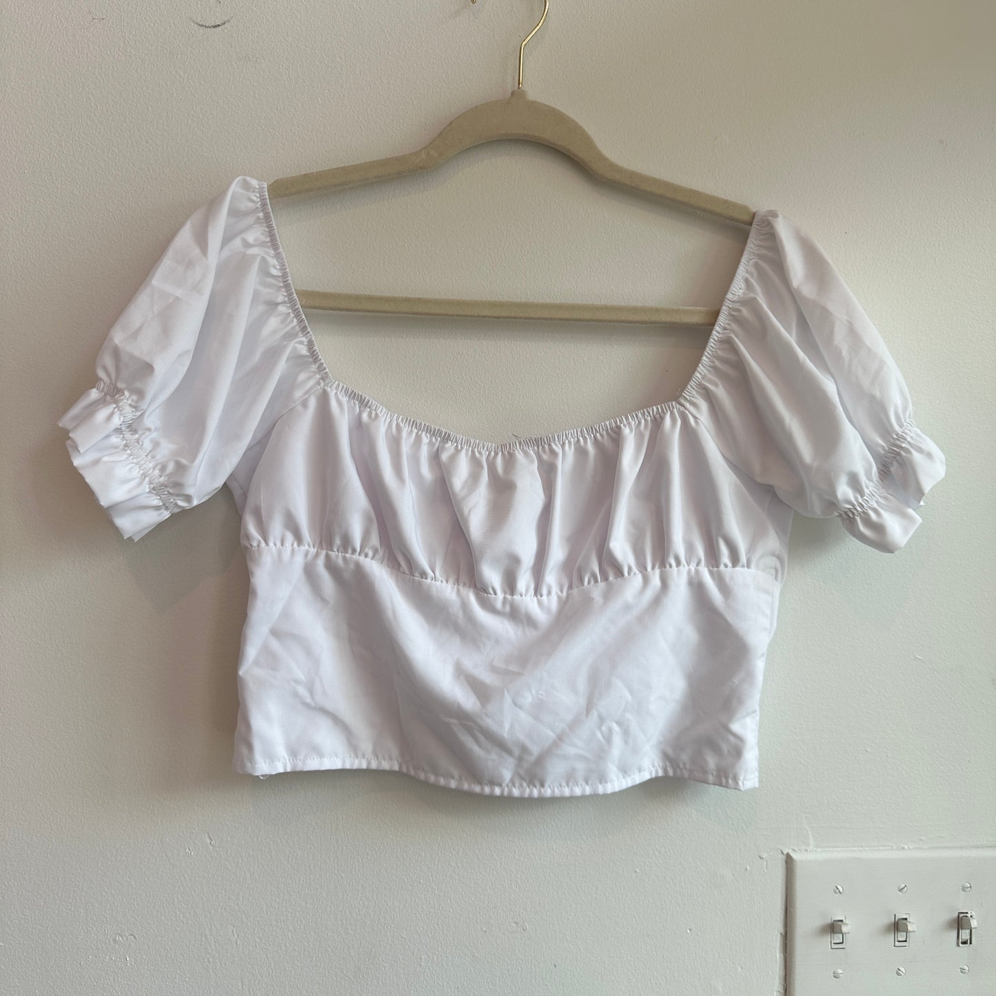 superdown Gabbie Ruched Top in White Size Small