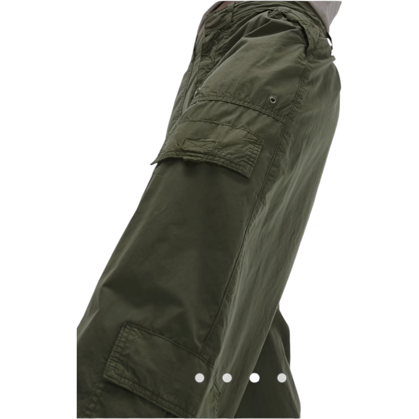 Topshop Tall low rise y2k cargo pants with eyelet details in khaki size us 4