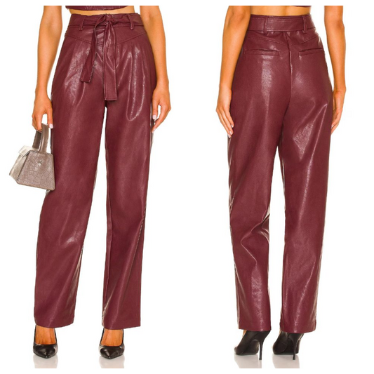 Lovers and Friends Bardot Trouser in Burgundy Size XS