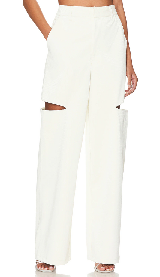 AFRM Kimmie Pants in Matte White