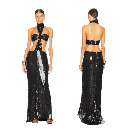 Bronx and Banco Cross Noir Gown in Black