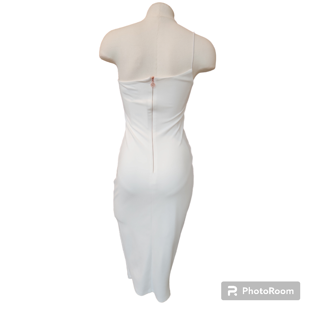 Nookie Lust One Shoulder Midi Dress in White Size Medium