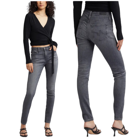 AG Farrah High Rise Skinny Jeans in Grey Mist Size 28R