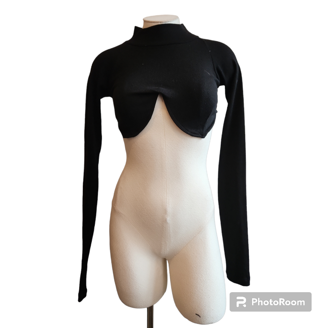 OW Collection Muse Top in Black Caviar Size XS