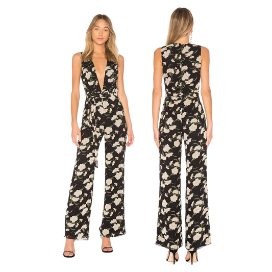 Privacy Please Raymond Floral Jumpsuit Size Small