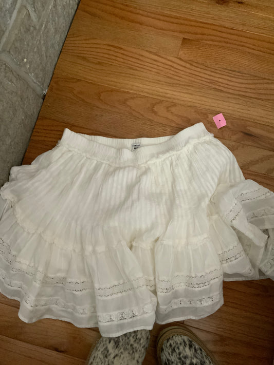 Sunday Best White Pleated and Lace Skirt- Size 6