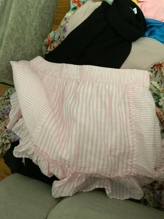 LoveShackFancy Striped Ruffle Skirt- Size S