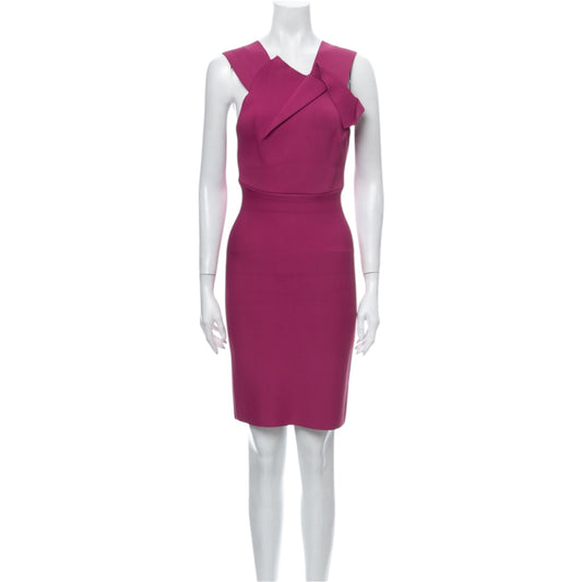 Roland Mouret Bodycon V-Neck Knee Length Dress Sz 4