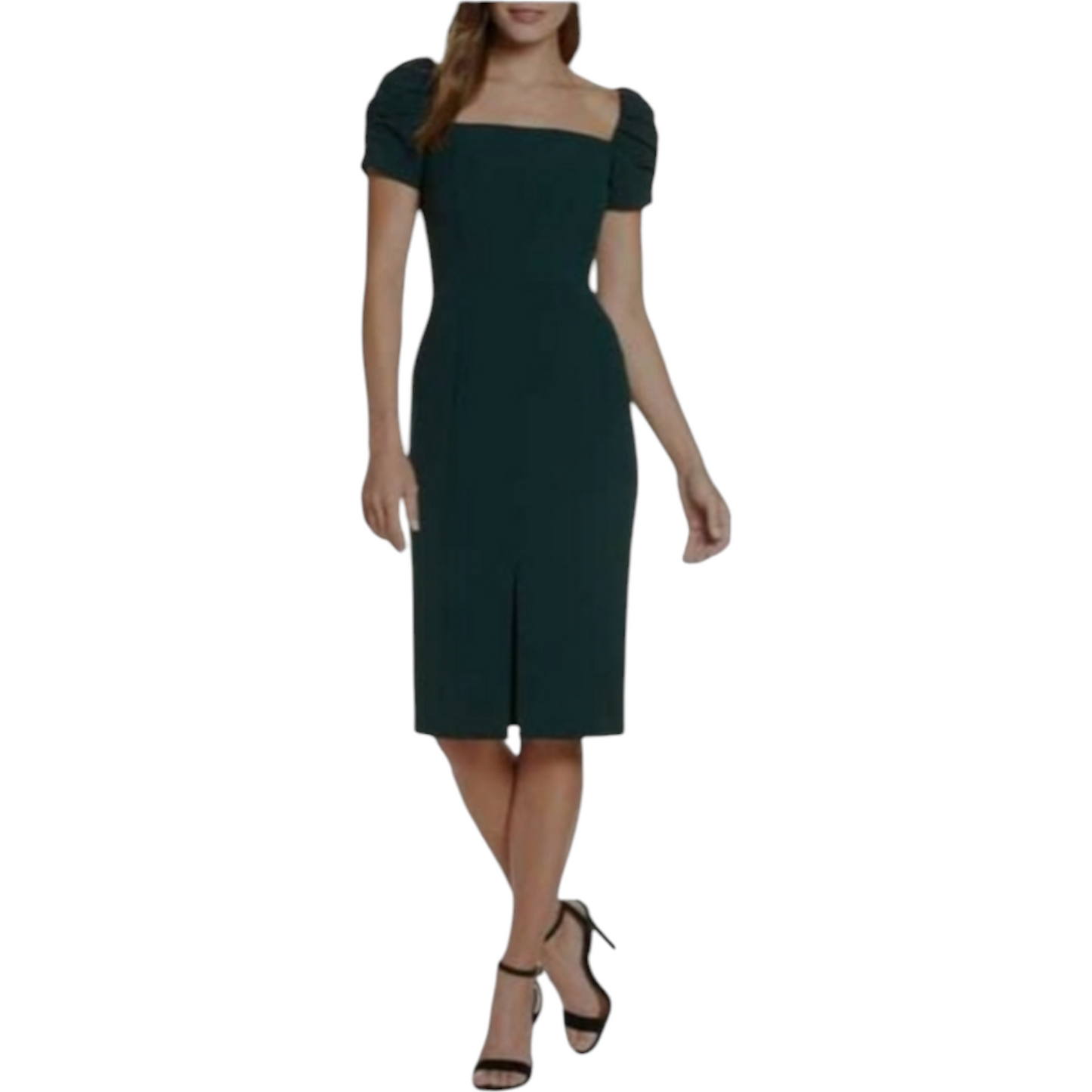 Eliza J Square Neck Green Sheath Dress - Size 0p