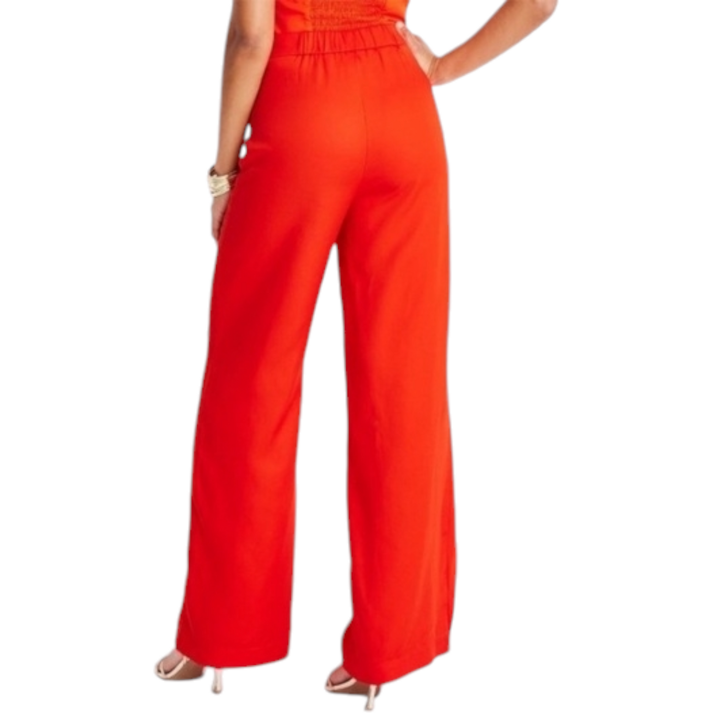 JENEE NAYLOR Women's Mid-Rise Sarong Wide Leg Pants - Future Collective Red in size xxs.