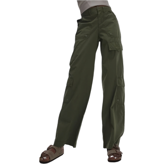 Topshop Tall low rise y2k cargo pants with eyelet details in khaki size us 4