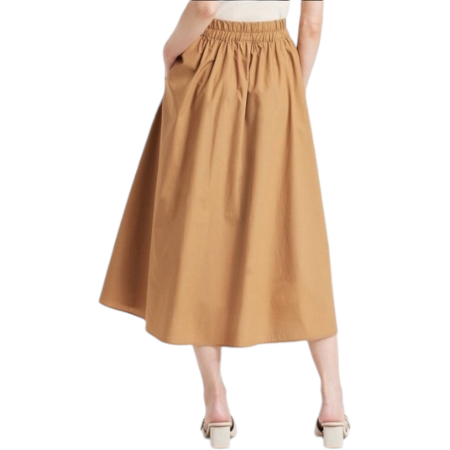 Women's A-Line Midi Picnic Skirt - A New Day™ Brown XS