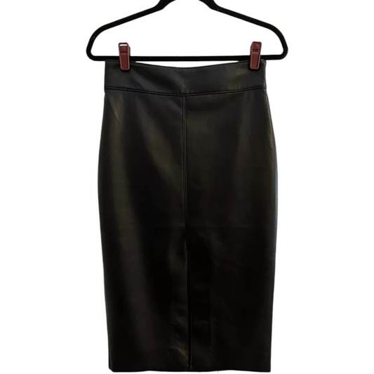 Aritzia Babaton Faux Leather black Skirt size 00